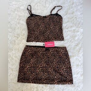 Edikted Brown Animal Print Set